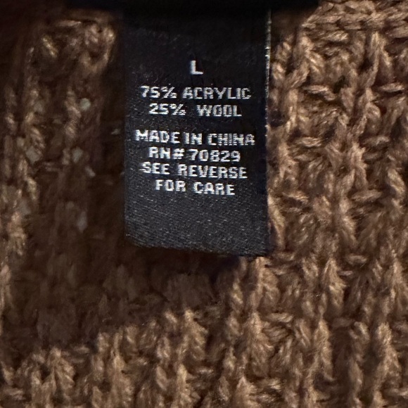 Brown Cropped Cardigan Sweater - Picture 6 of 9